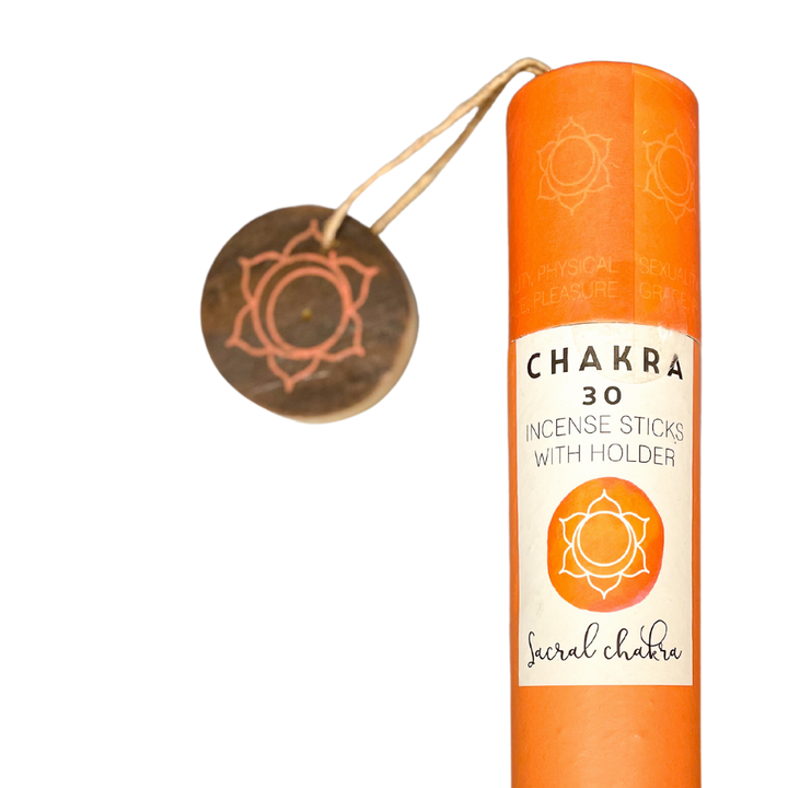 Orange Sacral Chakra Incense Sticks with Holder