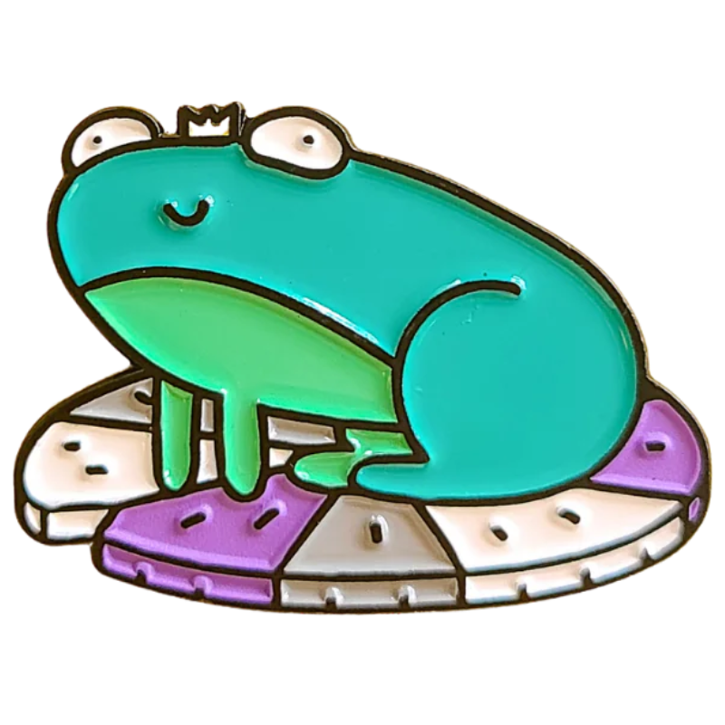 Asexual / Demisexual Pride Frog Pin