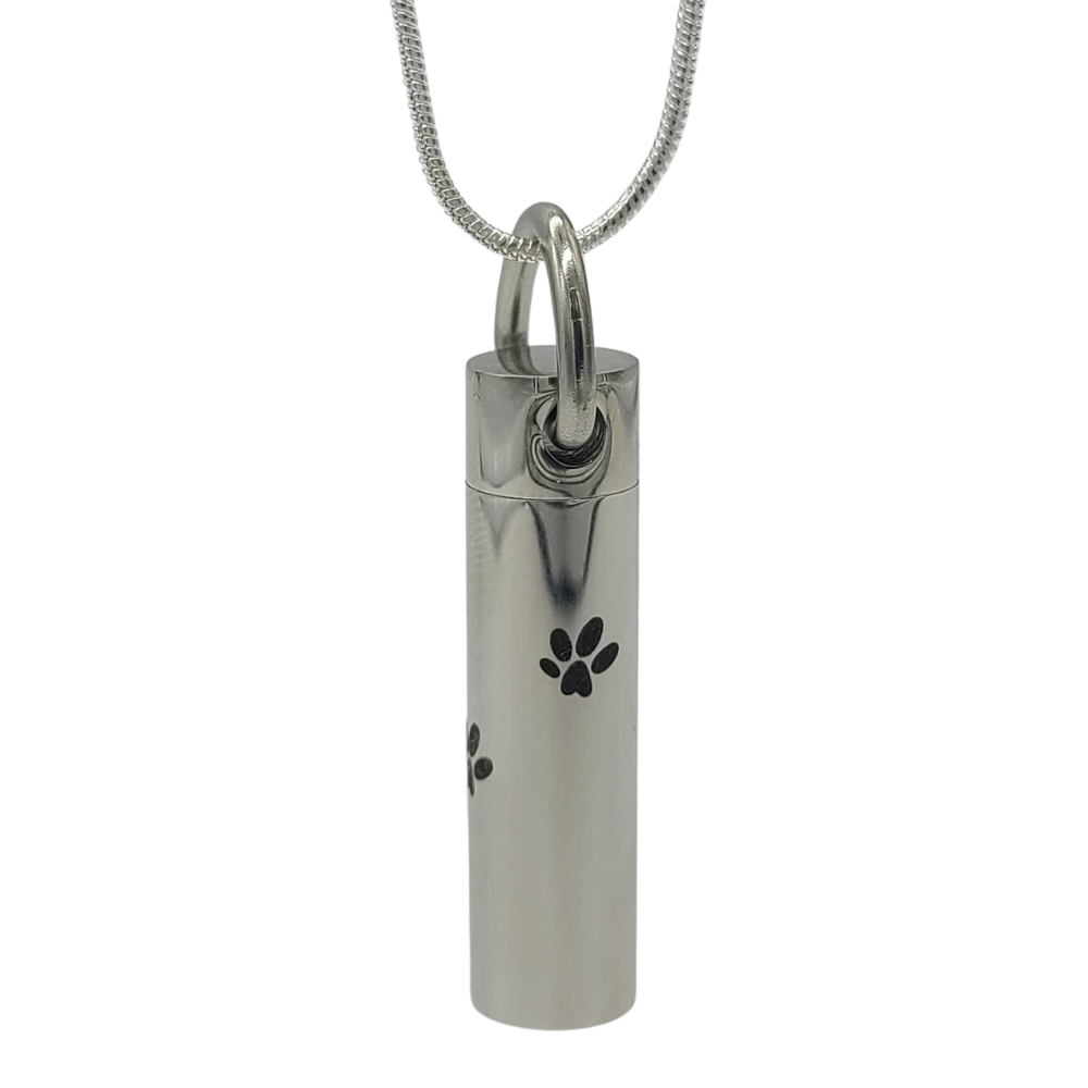 Paw Cylinder Love Vial Pendant