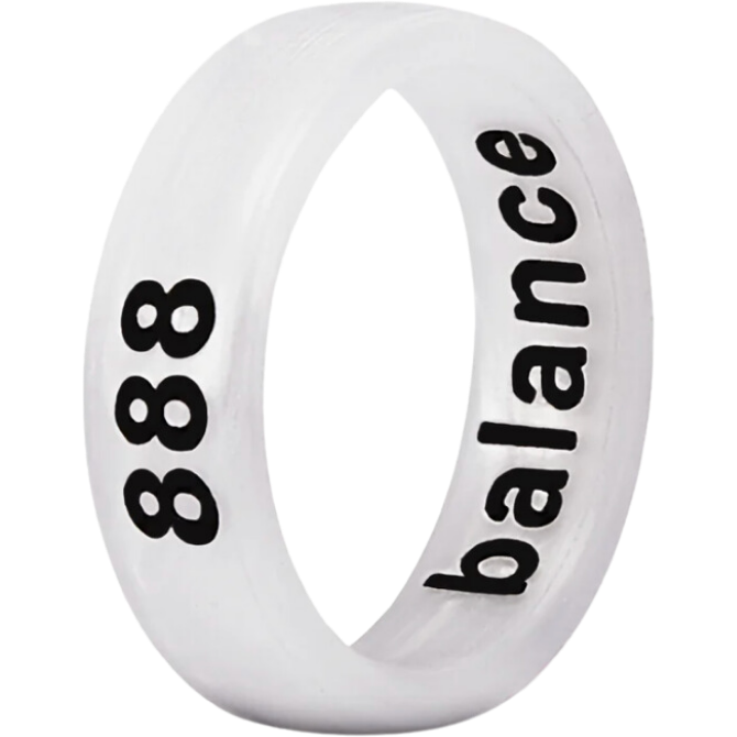 888 / Balance Angel Number Flip Ring