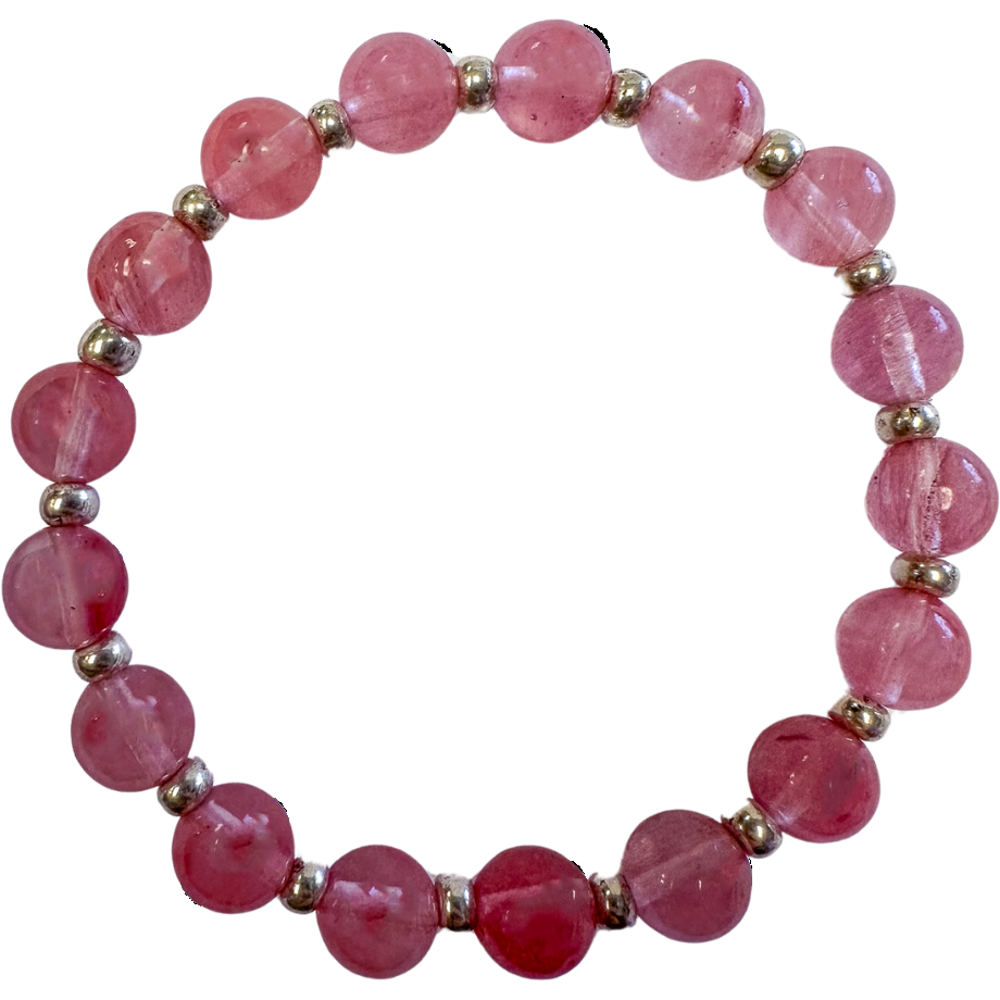 Cherry Quartz Crystal Bracelet