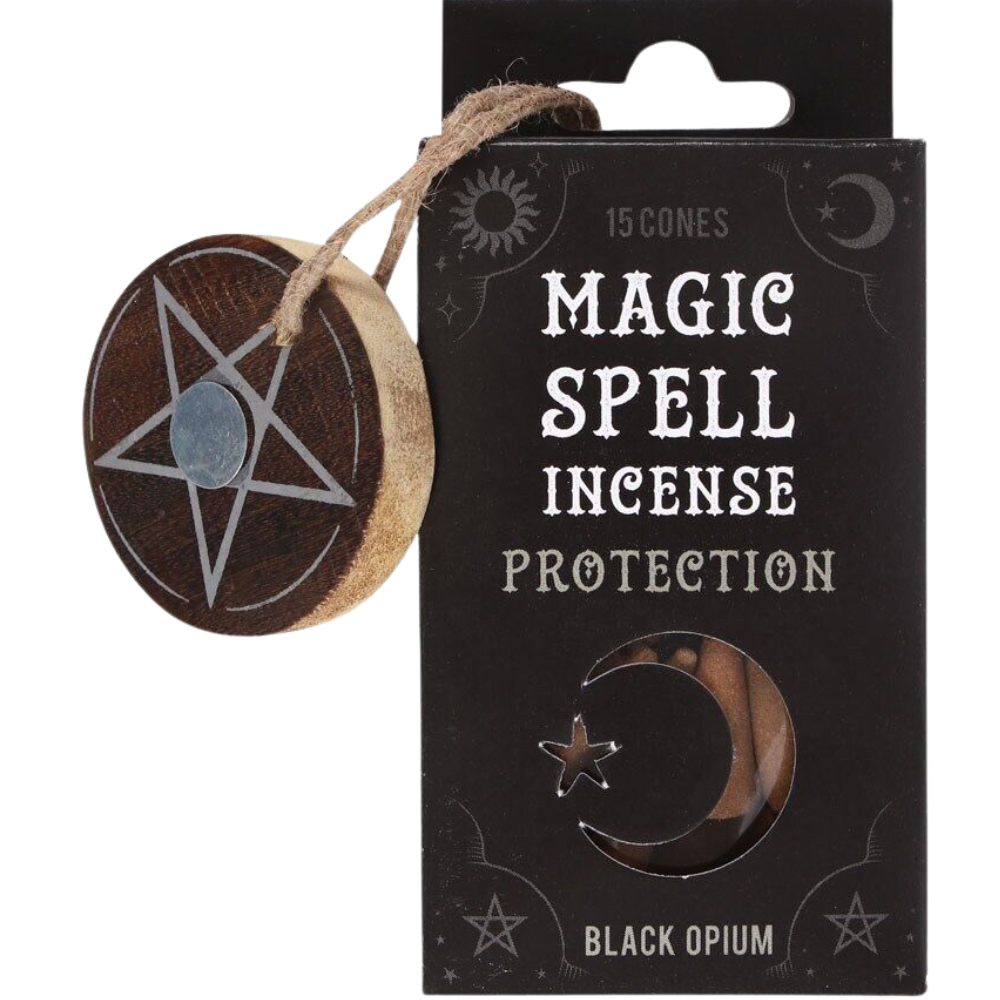 Magic Spell Protection Black Opium Incense Cones