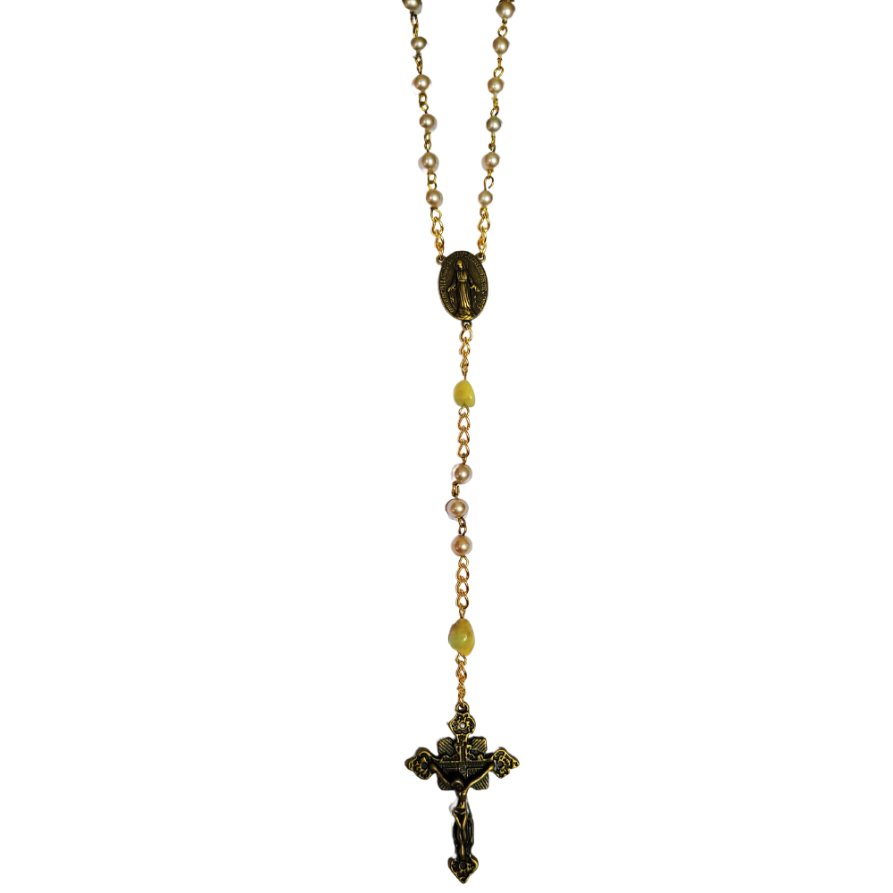Our Lady of Guadalupe Gold Cross Rosary