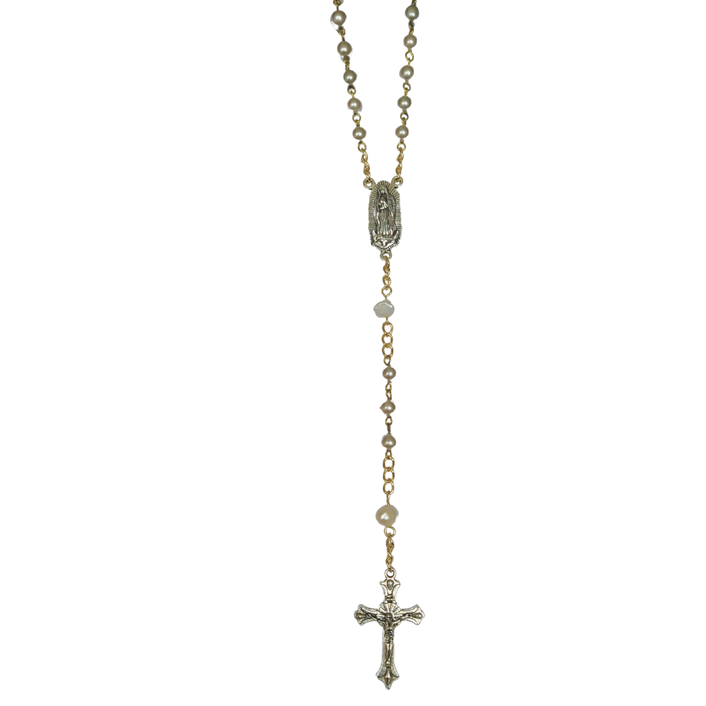 Our Lady of Guadalupe Silver Cross Rosary