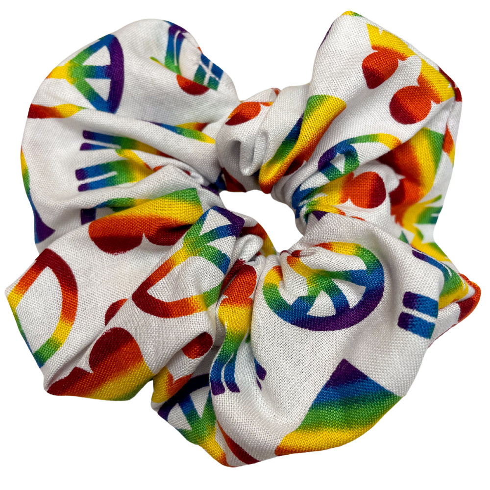 Peace Rainbow Pride Hidden Gem Scrunchie