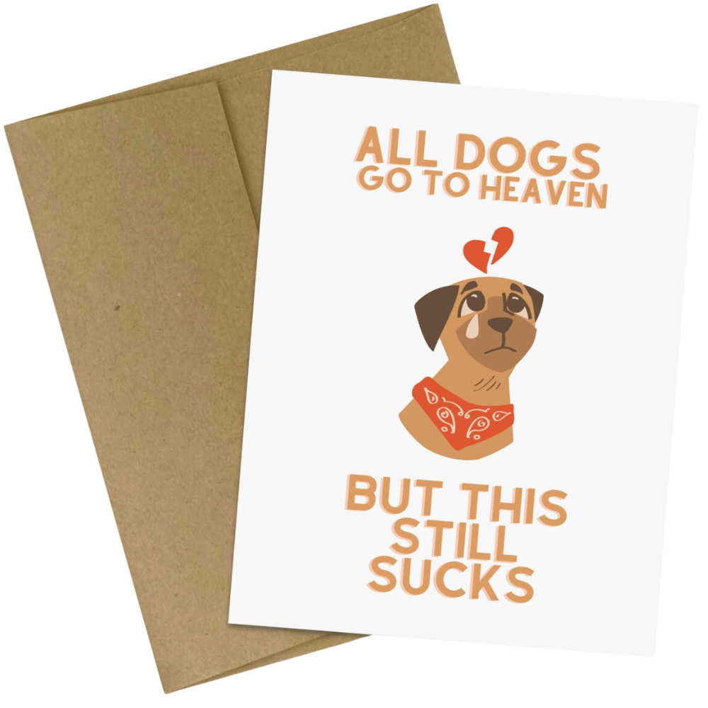 Pet Loss Card All Dogs
