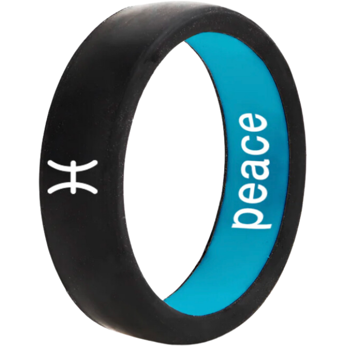 Peace / Pisces Zodiac Flip Ring