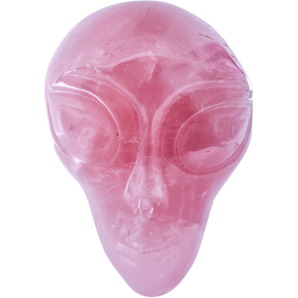 Rose Quartz Alien Head
