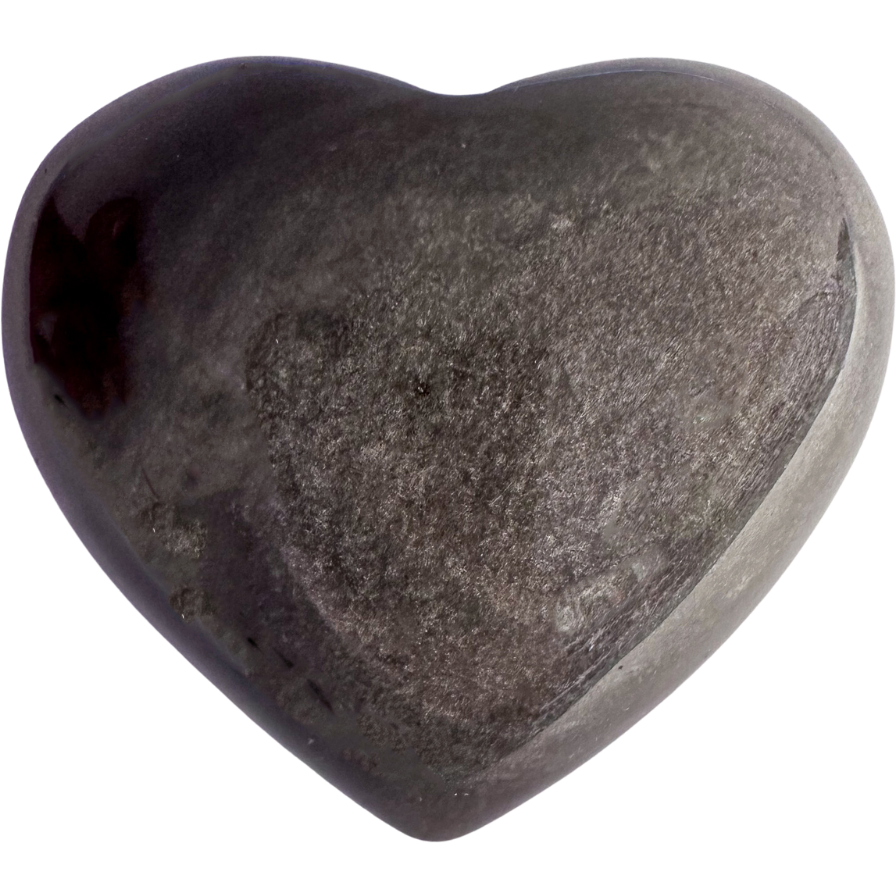 Silver Sheen Obsidian Hearts