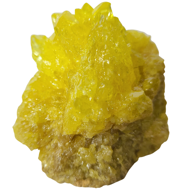 Sulfur Quartz Cluster