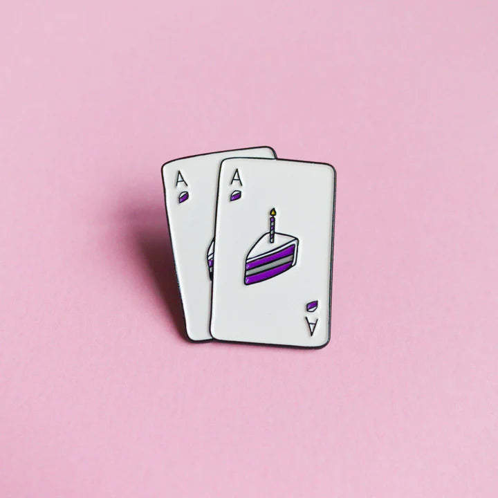 Asexual Pride Ace of Cakes Pins
