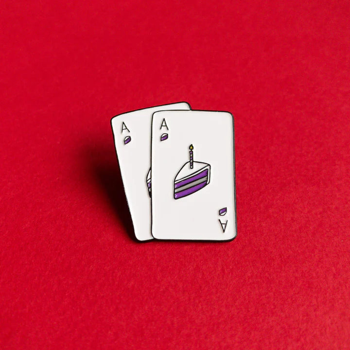 Asexual Pride Ace of Cakes Pins