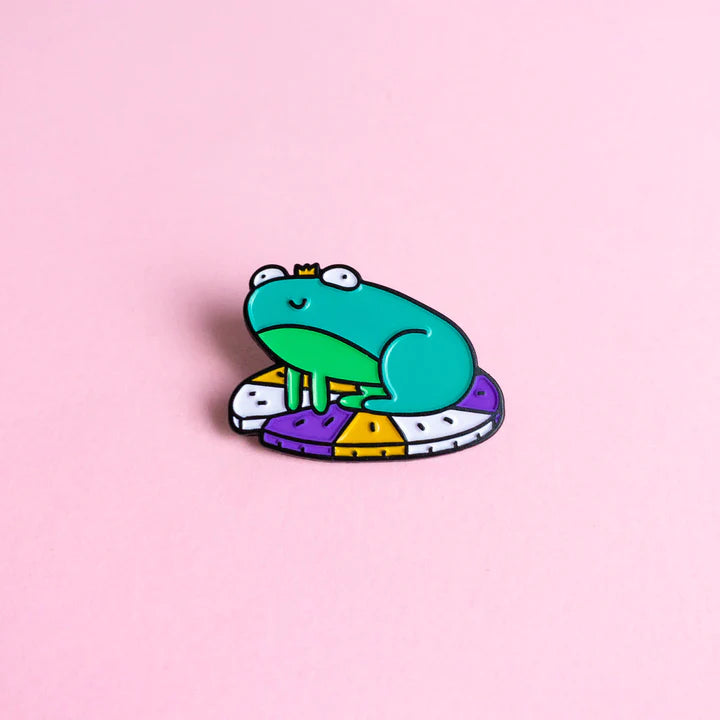 Enby Pride Frog Pin