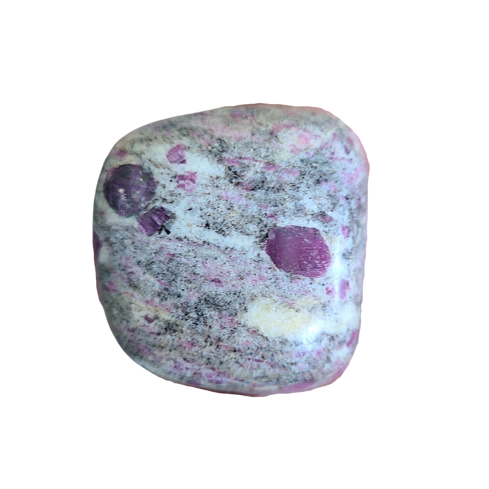 A piece of ruby in granite.